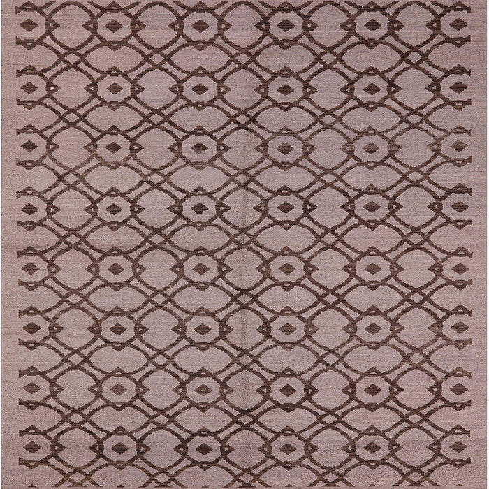 Square Machine Washable Industrial Modern Khaki Rose Pink Rug, wshurb455