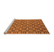 Sideview of Machine Washable Oriental Orange Industrial Area Rugs, wshurb455org