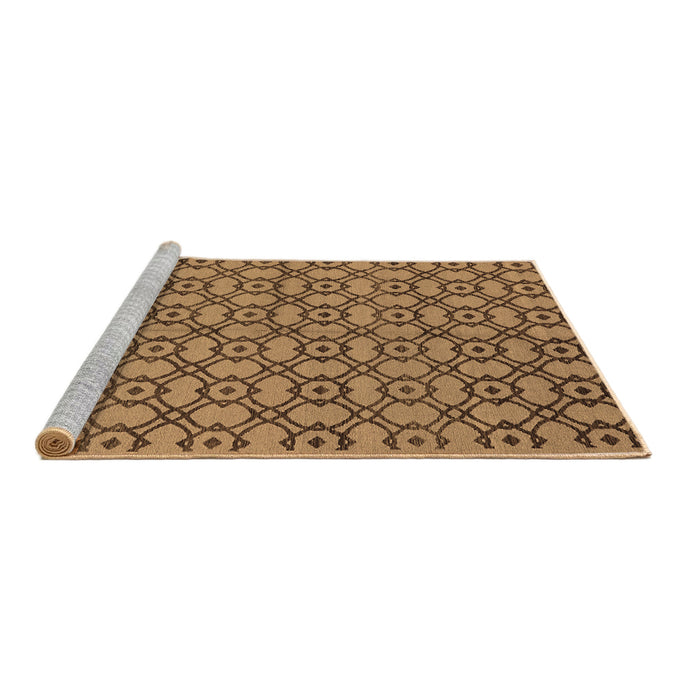 Sideview of Machine Washable Oriental Brown Industrial Rug, wshurb455brn