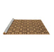 Sideview of Machine Washable Oriental Brown Industrial Rug, wshurb455brn