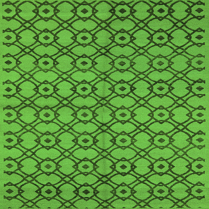 Square Oriental Green Industrial Rug, urb455grn