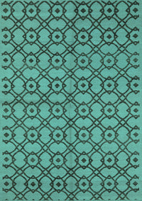 Oriental Turquoise Industrial Rug, urb455turq