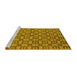 Sideview of Machine Washable Oriental Yellow Industrial Rug, wshurb455yw