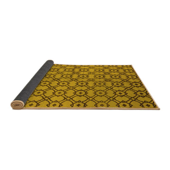 Sideview of Oriental Yellow Industrial Rug, urb455yw