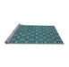 Sideview of Machine Washable Oriental Light Blue Industrial Rug, wshurb455lblu