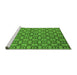 Sideview of Machine Washable Oriental Green Industrial Area Rugs, wshurb455grn