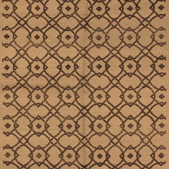Machine Washable Oriental Brown Industrial Rug, wshurb455brn
