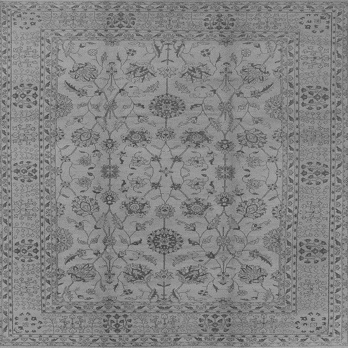 Square Oriental Gray Industrial Rug, urb456gry
