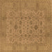 Square Oriental Brown Industrial Rug, urb456brn