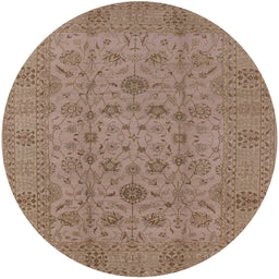 Round Machine Washable Industrial Modern Light Copper Gold Rug, wshurb456