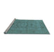 Sideview of Machine Washable Oriental Light Blue Industrial Rug, wshurb456lblu