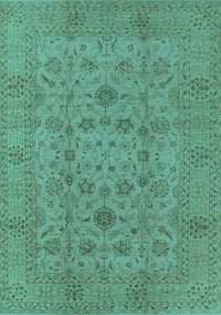 Oriental Turquoise Industrial Rug, urb456turq