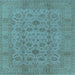 Square Oriental Light Blue Industrial Rug, urb456lblu