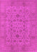 Machine Washable Oriental Pink Industrial Rug, wshurb456pnk