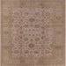 Square Mid-Century Modern Light Copper Gold Oriental Rug, urb456