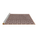 Sideview of Machine Washable Industrial Modern Chestnut Brown Rug, wshurb457