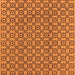 Square Machine Washable Oriental Orange Industrial Area Rugs, wshurb457org