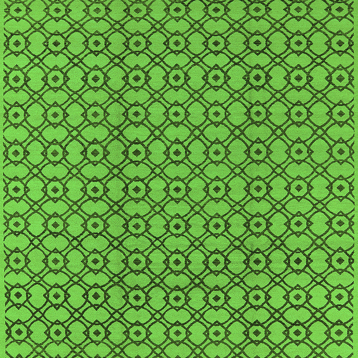 Square Oriental Green Industrial Rug, urb457grn