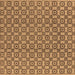 Square Oriental Brown Industrial Rug, urb457brn