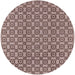 Round Machine Washable Industrial Modern Chestnut Brown Rug, wshurb457