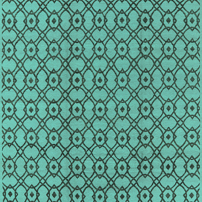 Machine Washable Oriental Turquoise Industrial Area Rugs, wshurb457turq