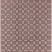 Square Mid-Century Modern Chestnut Brown Oriental Rug, urb457