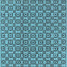 Square Machine Washable Oriental Light Blue Industrial Rug, wshurb457lblu