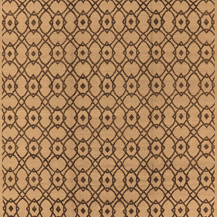 Machine Washable Oriental Brown Industrial Rug, wshurb457brn