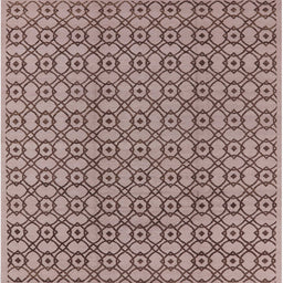 Square Machine Washable Industrial Modern Chestnut Brown Rug, wshurb457