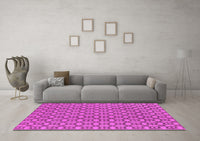 Machine Washable Oriental Pink Industrial Rug, wshurb457pnk