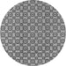 Round Oriental Gray Industrial Rug, urb457gry