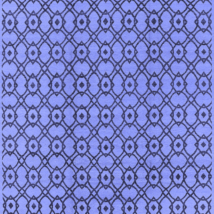 Machine Washable Oriental Blue Industrial Rug, wshurb457blu