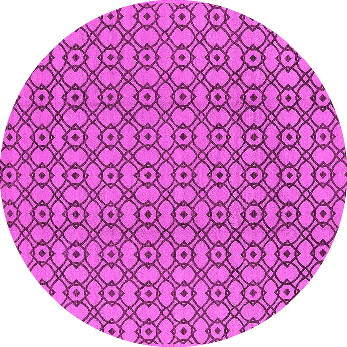 Round Oriental Pink Industrial Rug, urb457pnk