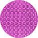 Round Oriental Pink Industrial Rug, urb457pnk