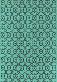 Oriental Turquoise Industrial Rug, urb457turq