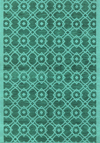 Oriental Turquoise Industrial Rug, urb458turq