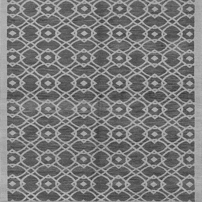 Square Machine Washable Oriental Gray Industrial Rug, wshurb458gry