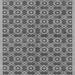 Square Machine Washable Oriental Gray Industrial Rug, wshurb458gry