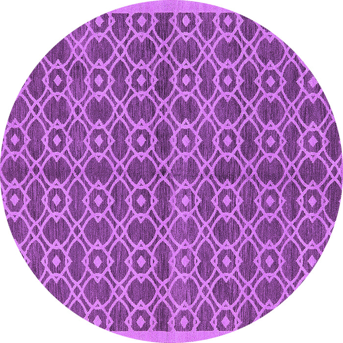 Round Oriental Purple Industrial Rug, urb458pur