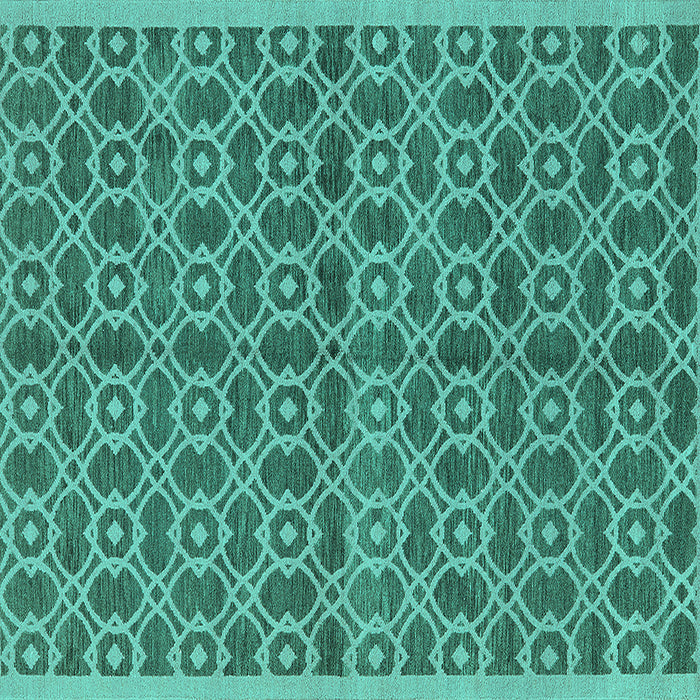 Square Oriental Turquoise Industrial Rug, urb458turq