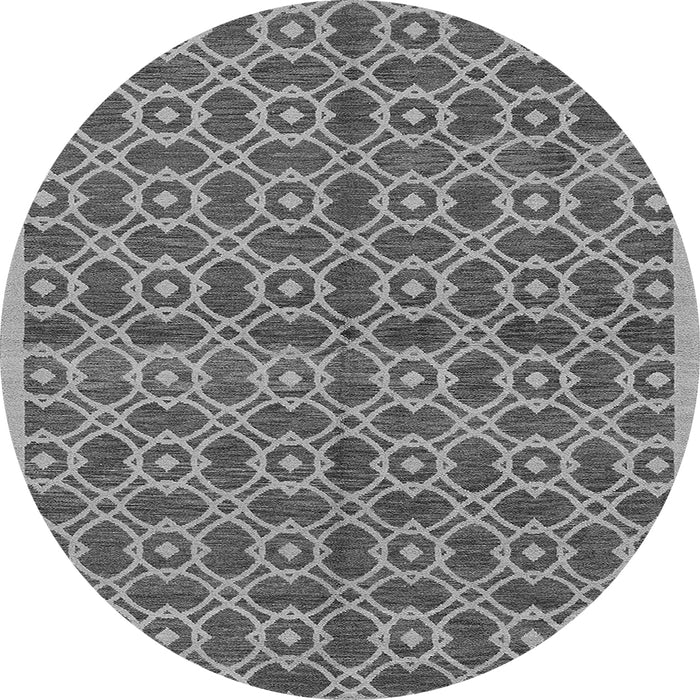 Round Oriental Gray Industrial Rug, urb458gry
