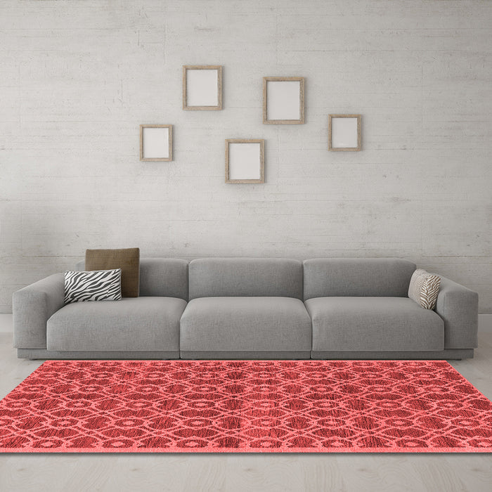 Industrial Red Washable Rugs