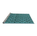 Sideview of Machine Washable Oriental Light Blue Industrial Rug, wshurb458lblu