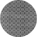 Round Oriental Gray Industrial Rug, urb459gry