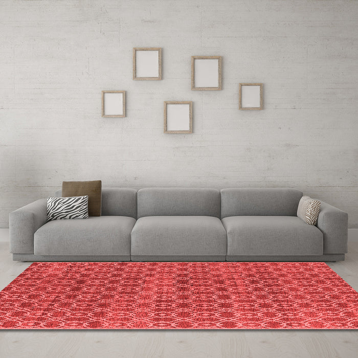 Industrial Red Washable Rugs