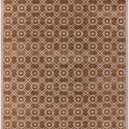 Square Machine Washable Industrial Modern Mahogany Brown Rug, wshurb459