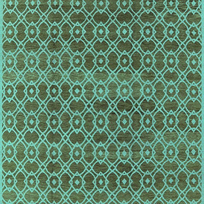 Machine Washable Oriental Turquoise Industrial Area Rugs, wshurb459turq