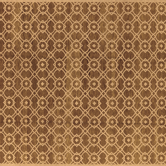 Square Machine Washable Oriental Brown Industrial Rug, wshurb459brn