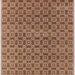 Square Mid-Century Modern Mahogany Brown Oriental Rug, urb459