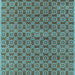 Square Oriental Light Blue Industrial Rug, urb459lblu